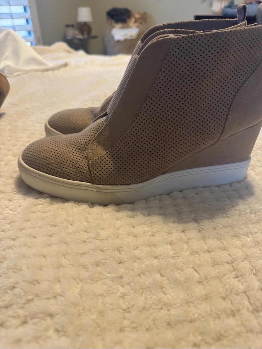 MIA Wedge Sneaker Boot - Taupe